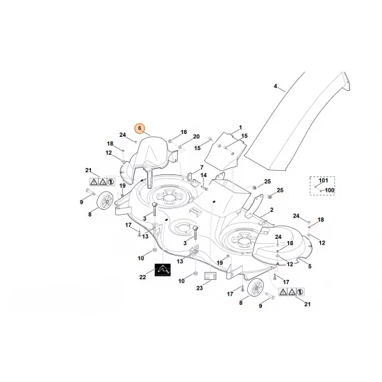Stihl  Pokrywa ochronna, str. prawa 6170 706 0816